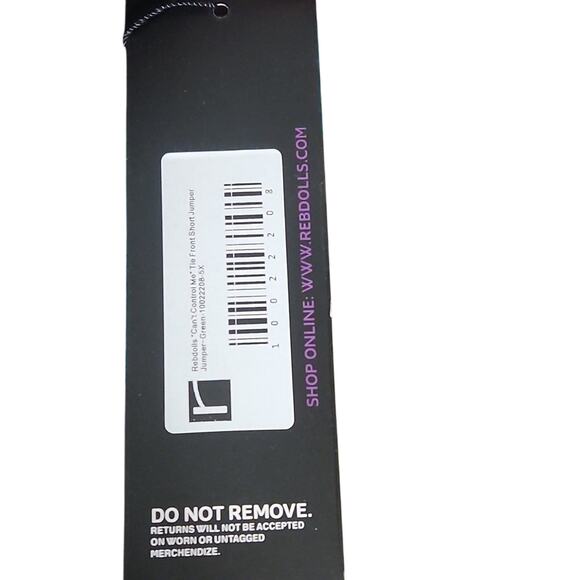 Rebdolls Romper Women's 5x Green/ Gray - Picture 3 of 4